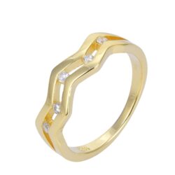 Anillo Doble Zig Zag Gold