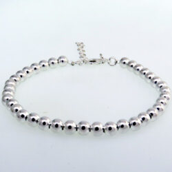 Pulsera De Bolitas 6 mm Cierre Mosqueton