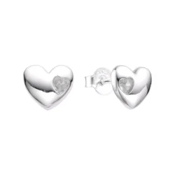 Aros de Corazon con Punto de Luz